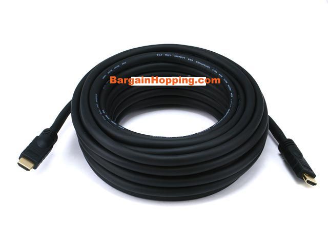 35ft 24AWG CL2 Standard HDMI® Cable With Ethernet - Black